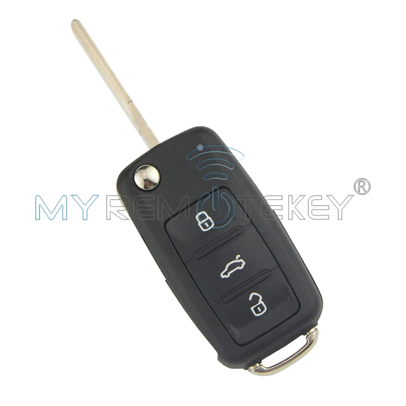 

Remtekey Flip car remote key shell case cover for VW Beetle Golf Jetta Eos Polo Tiguan 2011 2012 2013 HU66 3 button 5K0837202AD