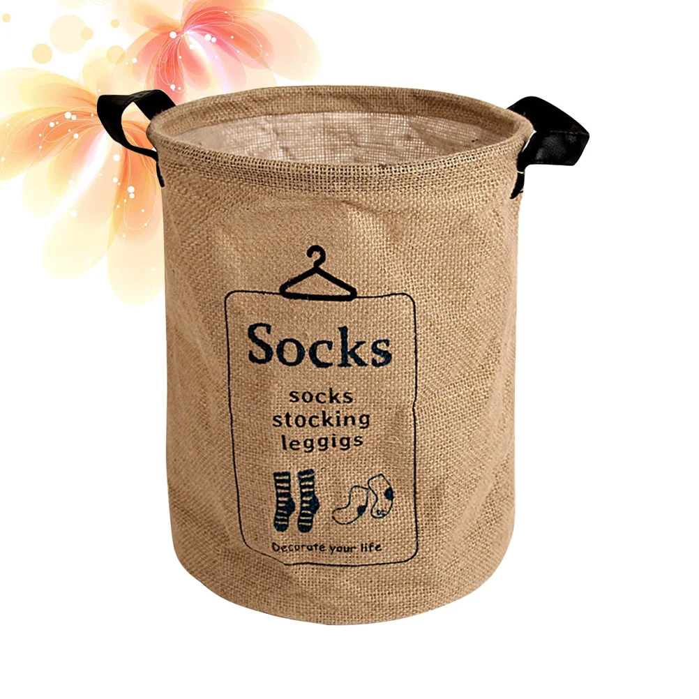 1 шт. джутовая вешалка домашняя корзина для хранения держатель одежды ведро белья