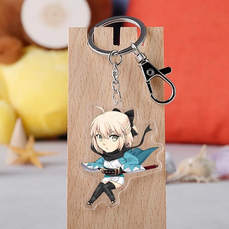 FGO брелок Chibi Fate Grand заказ Мультяшные брелки двусторонние милые аниме Акриловые