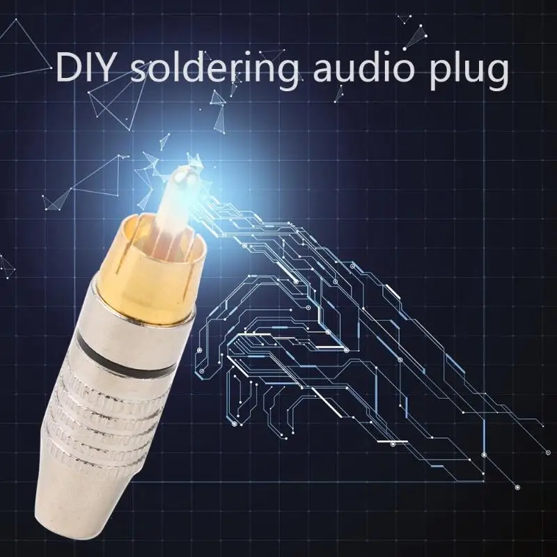 2/4/10 шт. DIY RCA кабель для колонок адаптер штекер аудио видео разъем пайки динамик