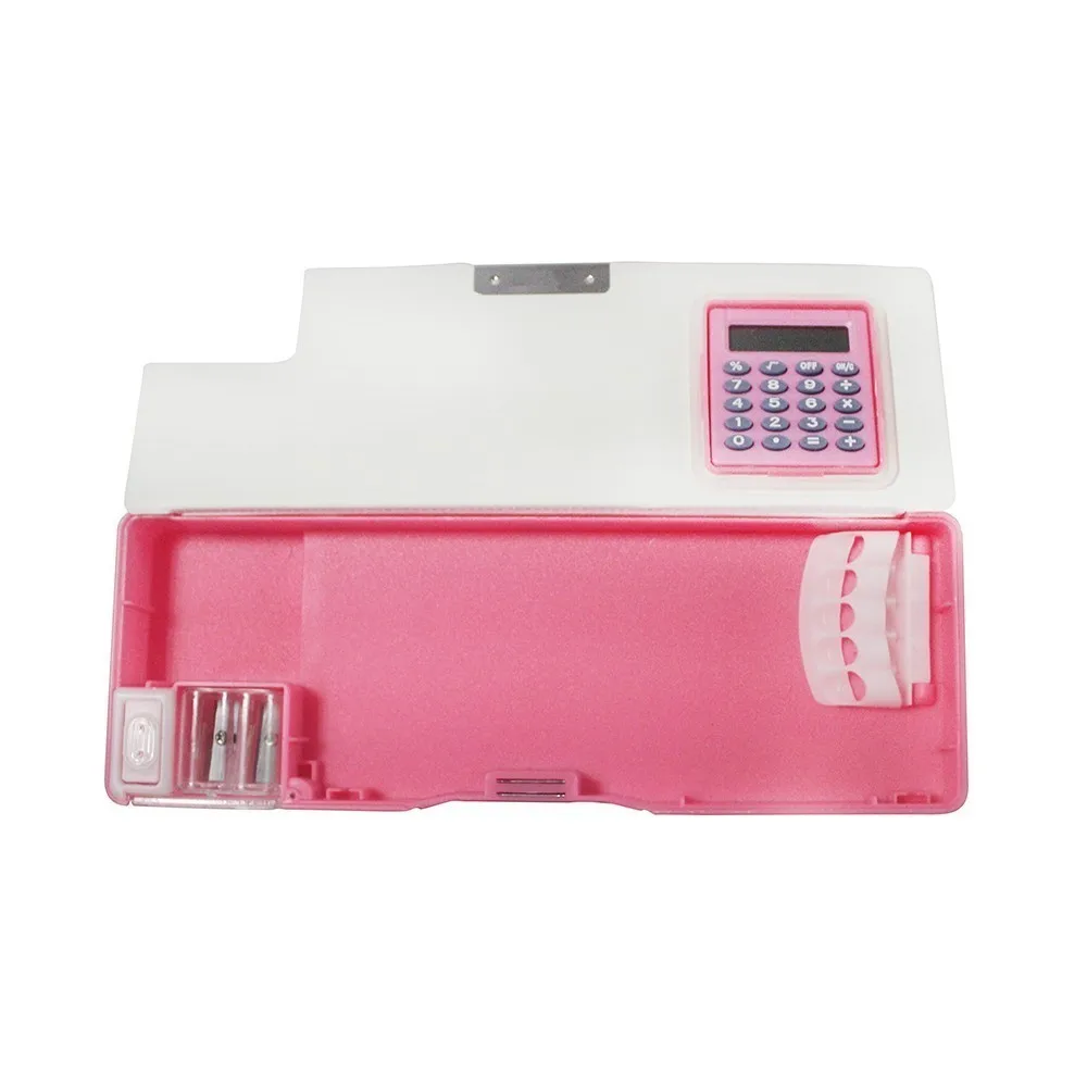 GOOD Durable Cartoon Creative Stationery Box Multifunction Double Child Case Two Pencil Sharpener Calculator HOT Time limited | Канцтовары