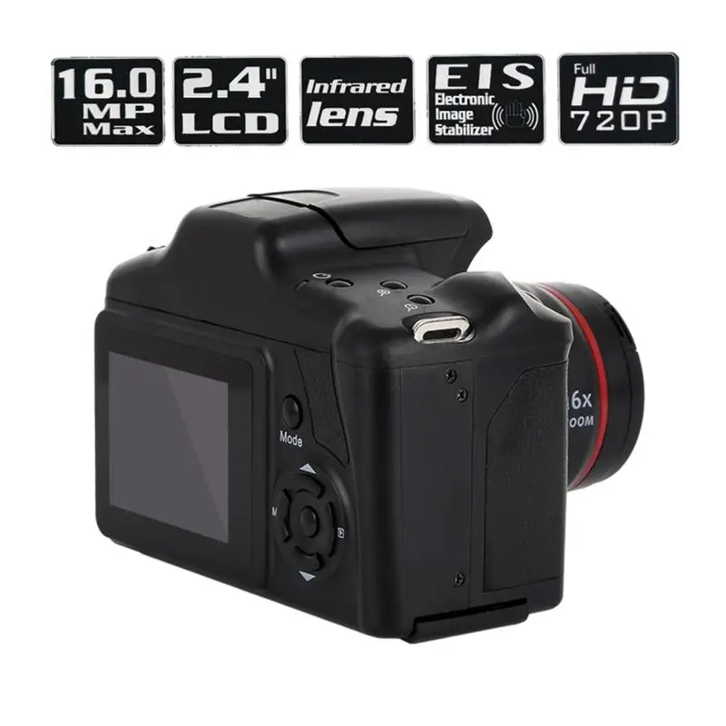 Цифровая камера Full HD SLR видеокамера 16 мегапикселей CMOS сенсор с 2 4 &quotЖК экраном