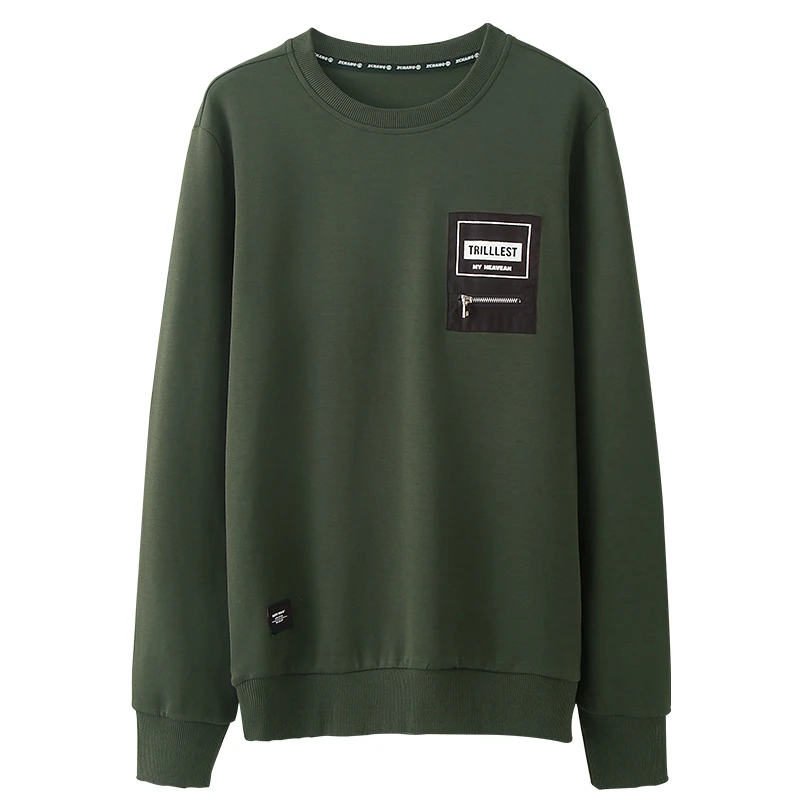 

2022 Весенняя хлопковая армейская зеленая толстовка с круглым вырезом и принтом, Мужская модная винтажная уличная одежда для мужчин, дизайне...