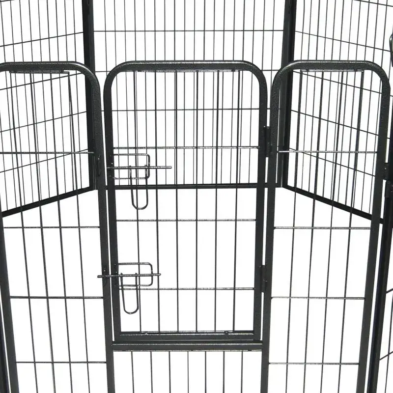 24&quot Pet Dog Cat Iron Playpen Tent 8 Panel Portable Puppy Cage Soft Crate Folding Exercise Kennel Play Game Houses Safe Fence | Дом и сад