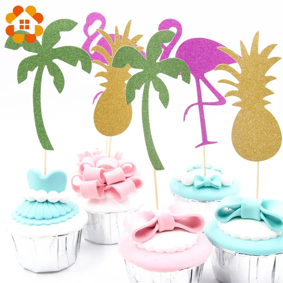 24 шт Украшение Фламинго для тортов DIY топперы лодочкой Топпер одежда свадьбы дня