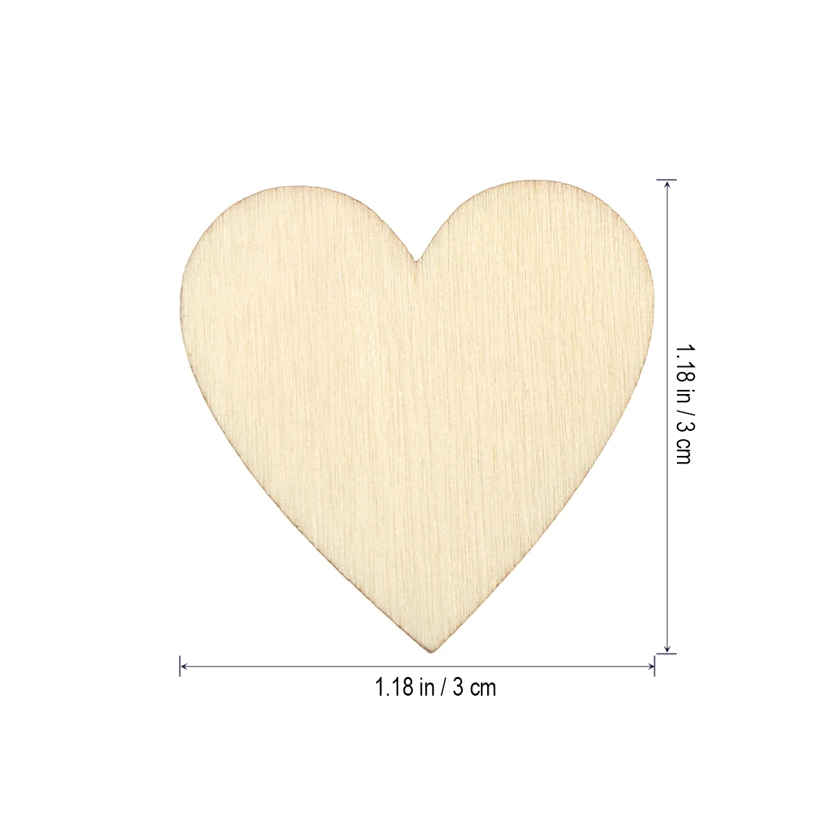 50pcs 30mm Blank Heart Wood Slices Discs For DIY Crafts Embellishments | Дом и сад