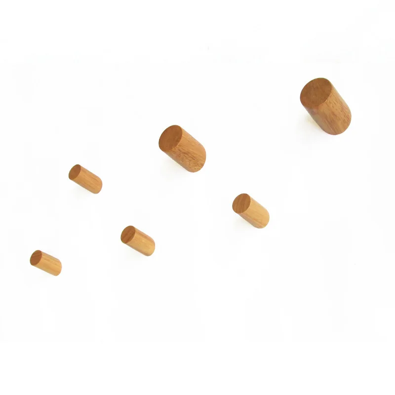 5 шт. твердый дуб деревянный настенный крючок колышек Прихожая пальто