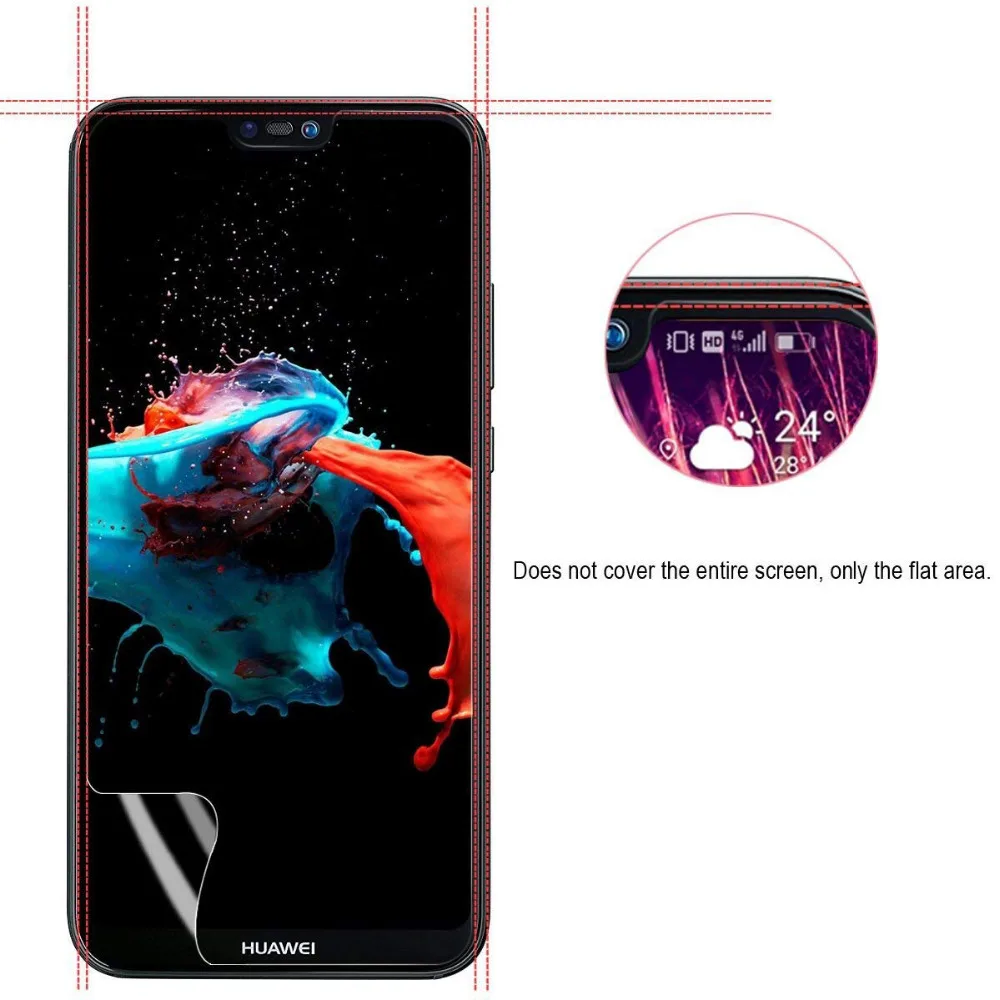Закаленное стекло для Huawei P20 Lite Pro защита экрана на 9H 2.5D Защитное защитное