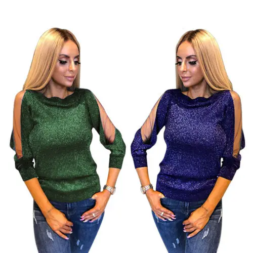Basic T Shirt Women Long Sleeve For Female Tops Sequin 2018 Autumn Tee Mesh T-Shirt Cotton New Plus Size Tshirt | Женская одежда