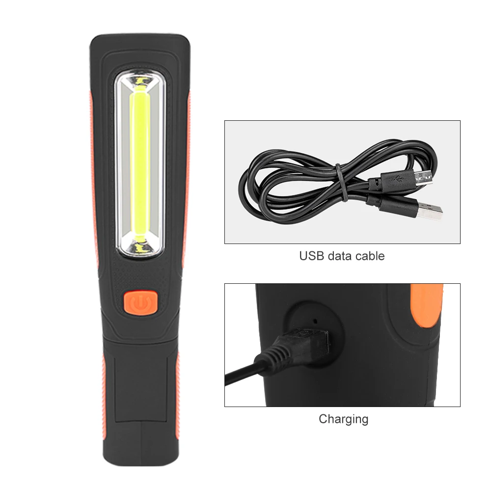 3 Вт COB + 1 Светодиодный магнитный рабочий светильник USB перезаряжаемый