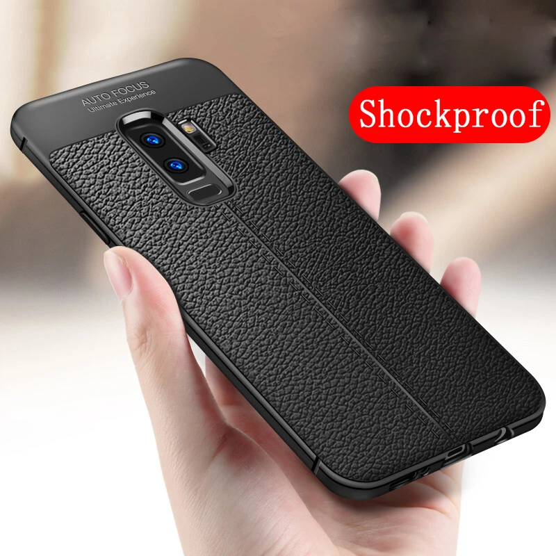 Противоударный чехол для телефона Galaxy S9 + A6 A8 J6 2018 S8 Plus J4 кожаный накладка