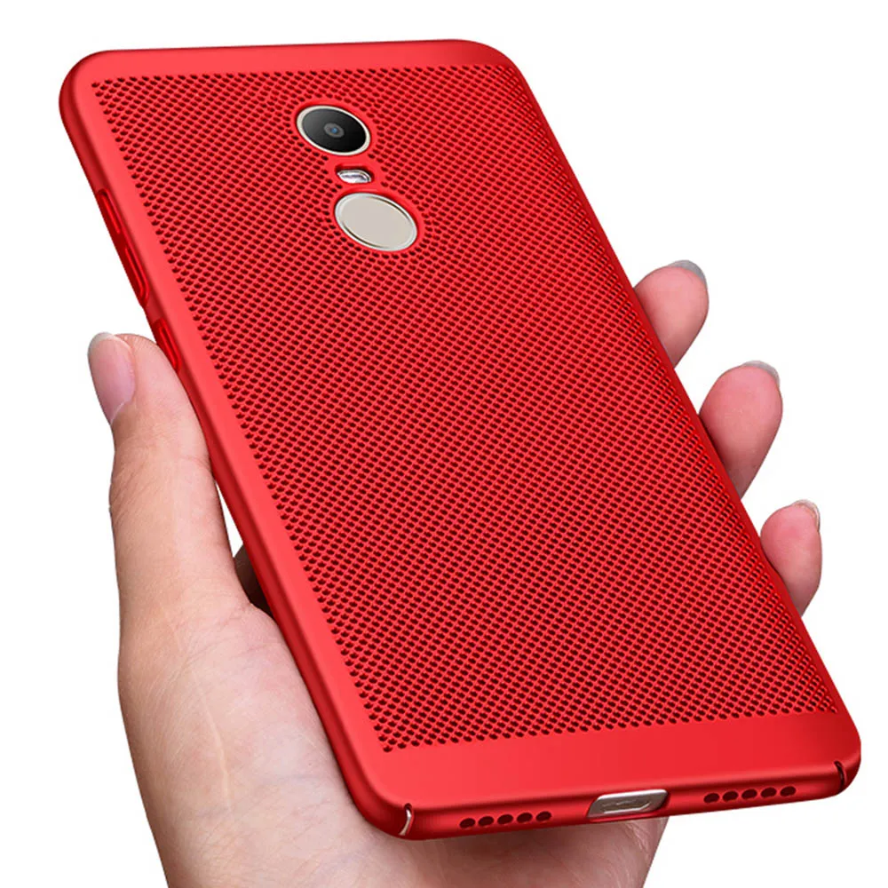 KISSCASE сетчатый чехол для Xiaomi Redmi 4X 4A Note 4 Чехлы теплоотвод Pro 5S 5C Чехол PC задняя