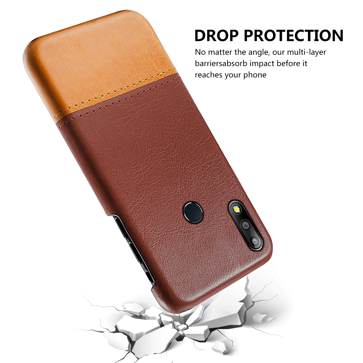 Чехол для Asus Zenfone Max Pro M2 ZB631KL тонкий комбинированный Двухцветный Жесткий чехол из