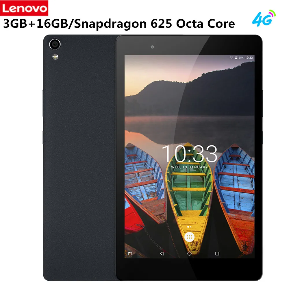 Lenovo P8 8 0 дюйма 4G Phablet Android 6 Snapdragon 625 Octa Core 2 GHz 3 GB Оперативная память 16 Гб Встроенная