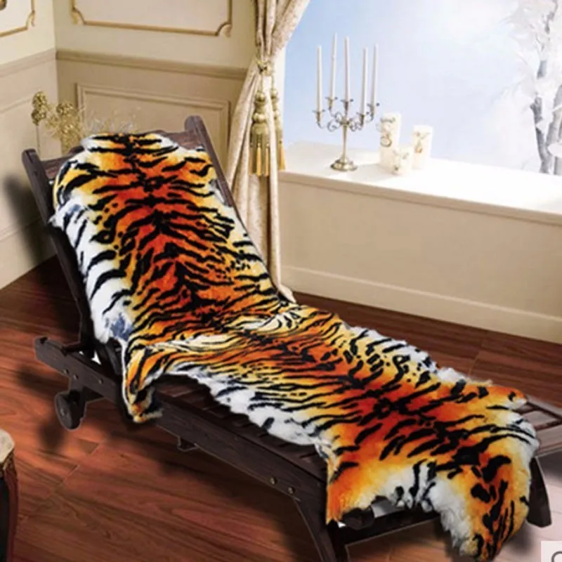 LDAJMW 2018 High-grade Imitation Tiger Blanket Wool Carpet Bedroom Living Room European Full Sheepskin Sofa Cushion Mat | Дом и сад