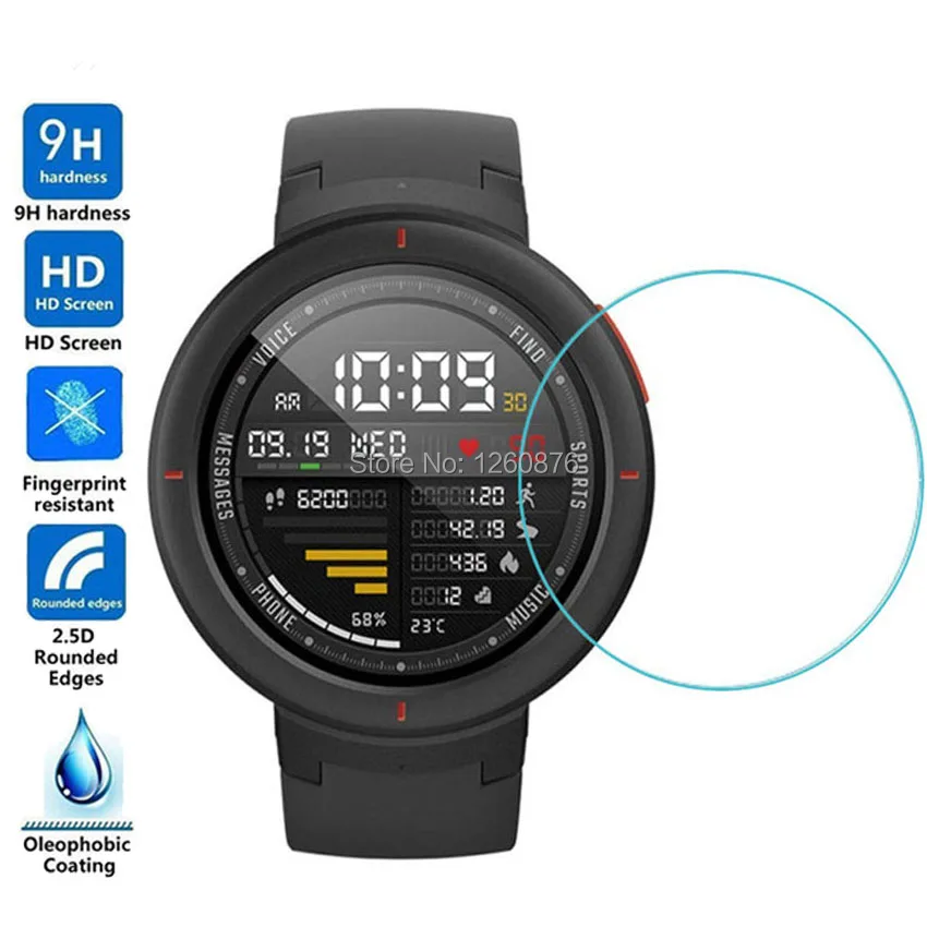 Закаленное стекло для смарт часов Amazfit Verge 3 Premium Защитная пленка экрана Xiaomi Huami