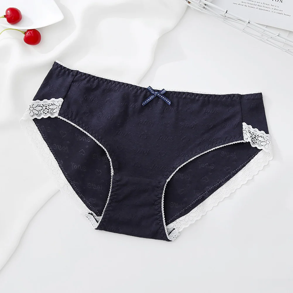 Нижнее белье Трусы Дышащие кружевные бантом Для женщин брюки с низкой посадкой