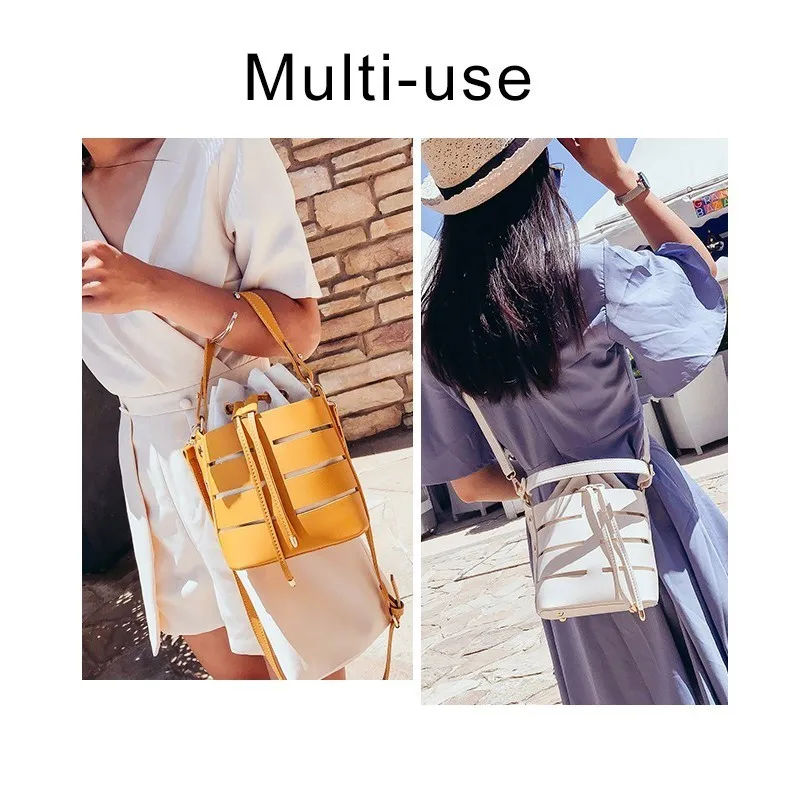 Herald Fashion однотонная женская сумка-мессенджер маленькая Портативная Сумка-ведро