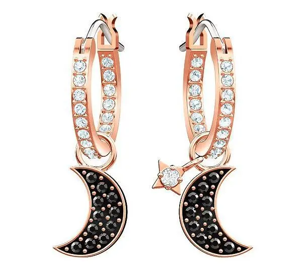 

Moon Stars Eardrop Drop Earrings For Geometric Women Woman Grace Dual Purpose Fine Jewelry New