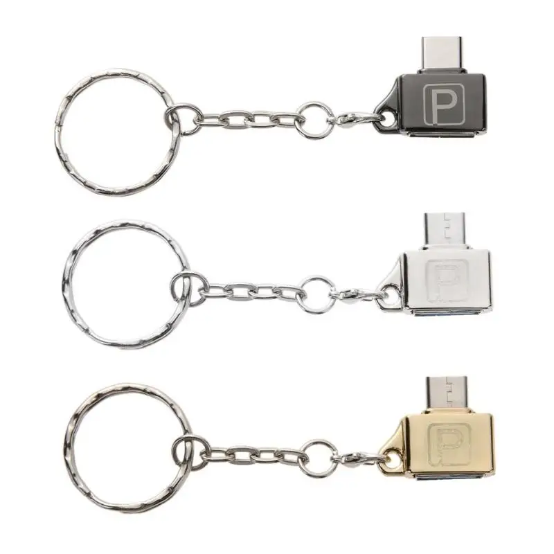 Маленькое кольцо для ключей Тип металлический корпус USB2.0 женский C Male Порты и