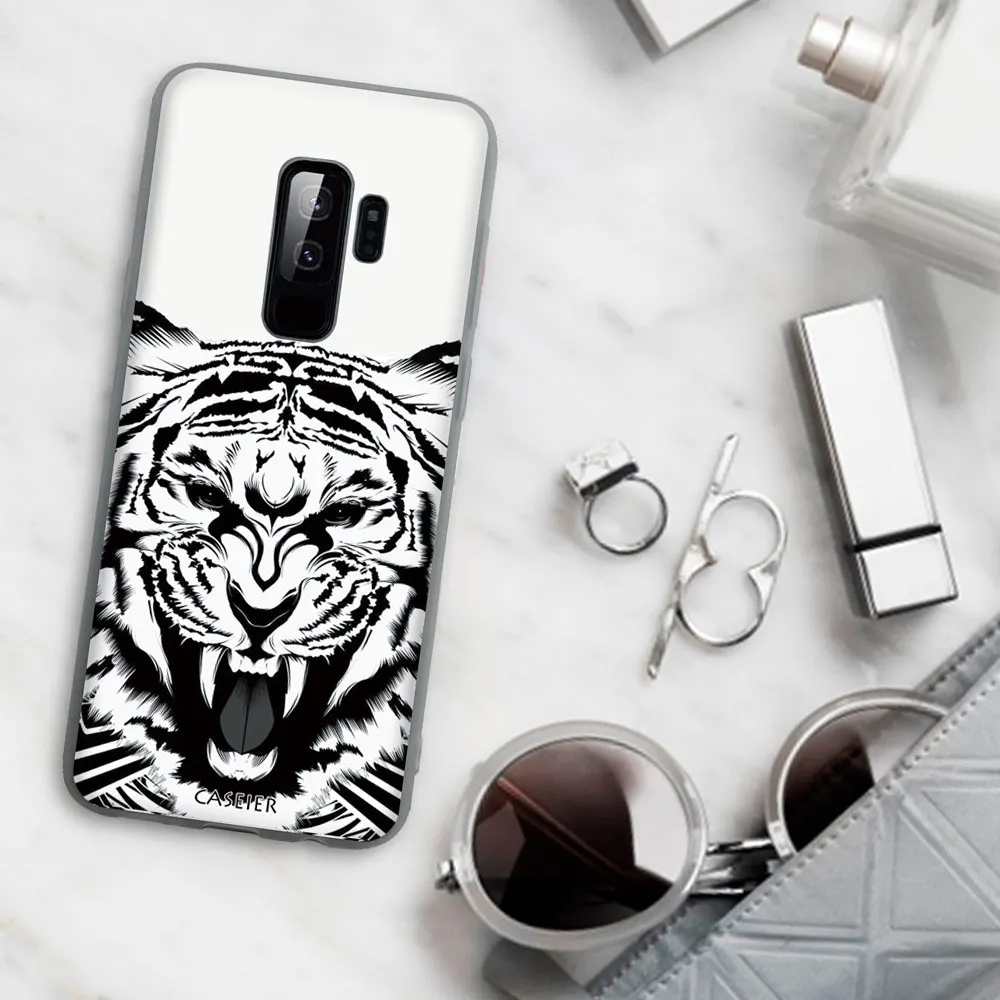 CASEIER Animal Tattoo Case For Samsung Galaxy A8 A7 A6 2018 J3 J5 J7 2017 TPU Soft Cover S8 S9 Plus S6 S7 Edge |