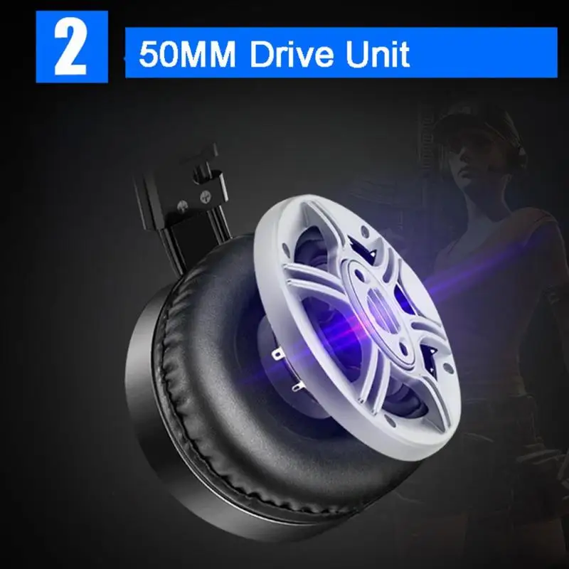 A10 Wired Gaming Headset Deep Bass Headphones w/Microphone LED Light for PC | Электроника