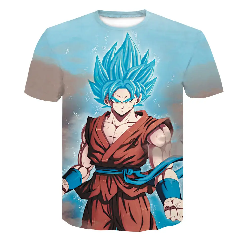 Футболка с 3D-принтом Dragon Ball Z Goku футболка короткими рукавами и круглым вырезом в