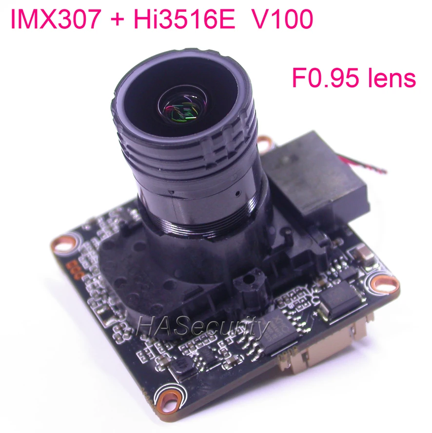 F0.95 объектив 1/2. 8 &quotSONY STARVIS IMX307 CMOS датчик изображения Hi3516E V100 CCTV IP камера Модуль