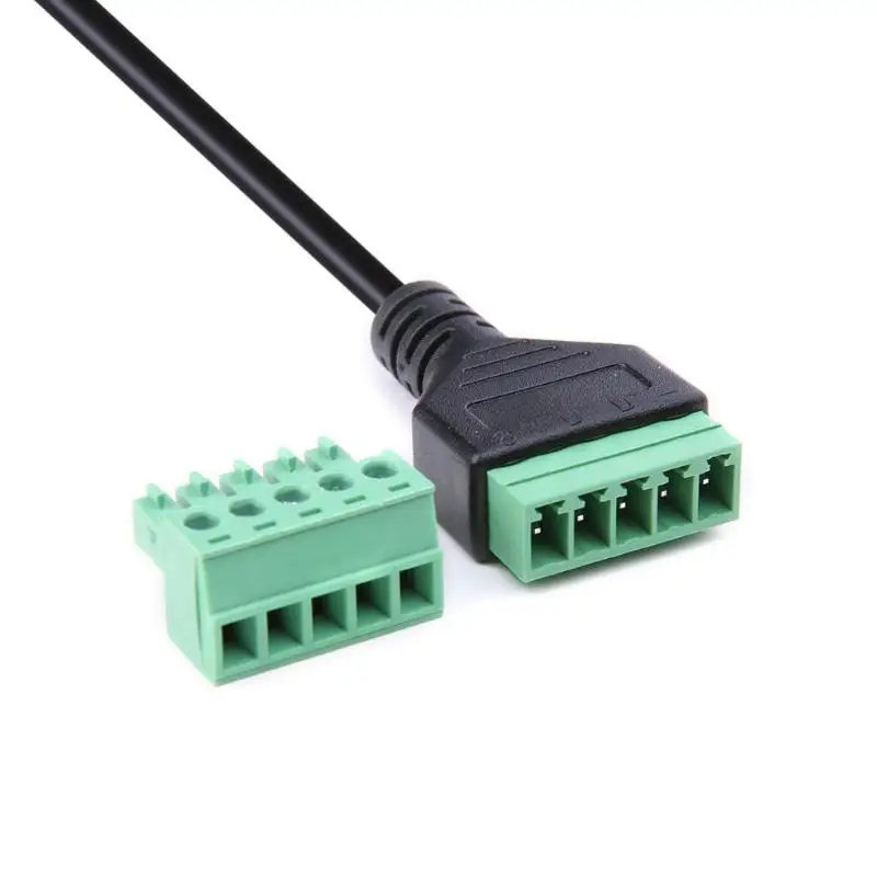 ALLOYSEED цифровые данные Micro USB папа к 5 контактный винтовой разъем с 30 см щит терминал
