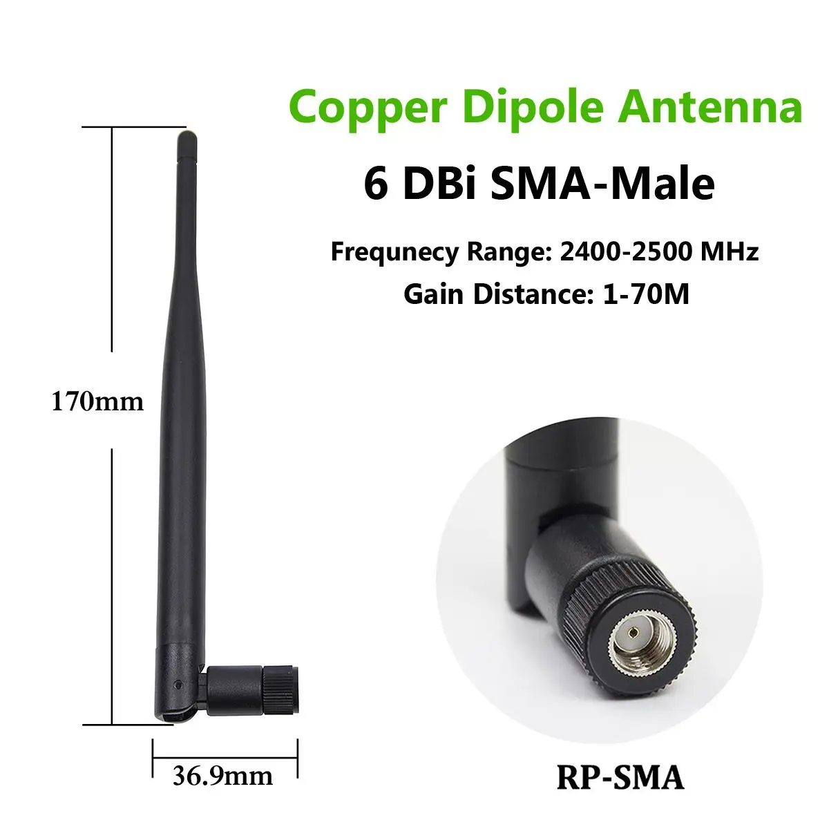 2 4 Ghz Wifi антенна 5dbi SMA разъем всенаправленный ghz антенный маршрутизатор wi fi + 21 см RP