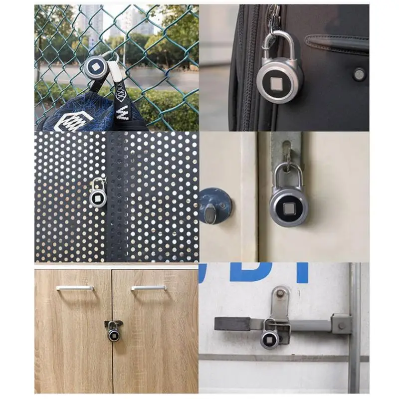 

Bluetooth Fingerprint Smart Padlock IP65 Waterproof Lock Anti-theft Keyless Padlock 15 Sets Of Fingerprint