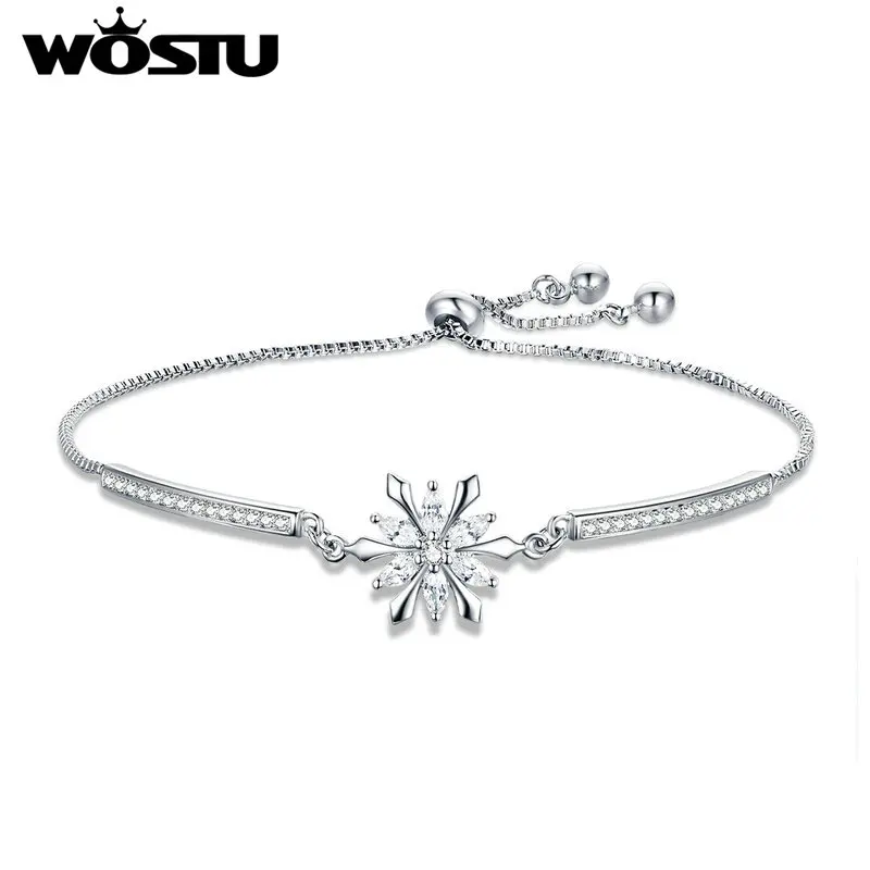 WOSTU высококачественный позолоченный медный Цвет блестящих в форме снежинок