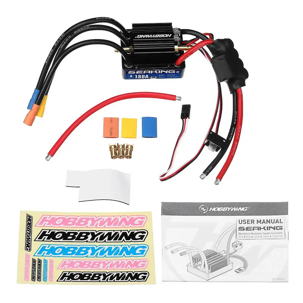 Hobbywing Seaking V3 180A бесщеточный водонепроницаемый контроллер скорости ESC 6 в/5A BEC для Rc