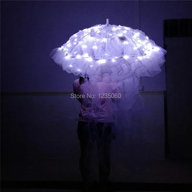 WYY бальных танцев led костюмы Белый светильник Медузы световой зонт