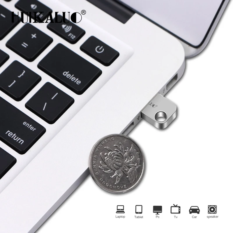 Huikaluo USB 2 0 Мини металлический портативный флеш накопитель 8 ГБ 16 32 64 флешка диск