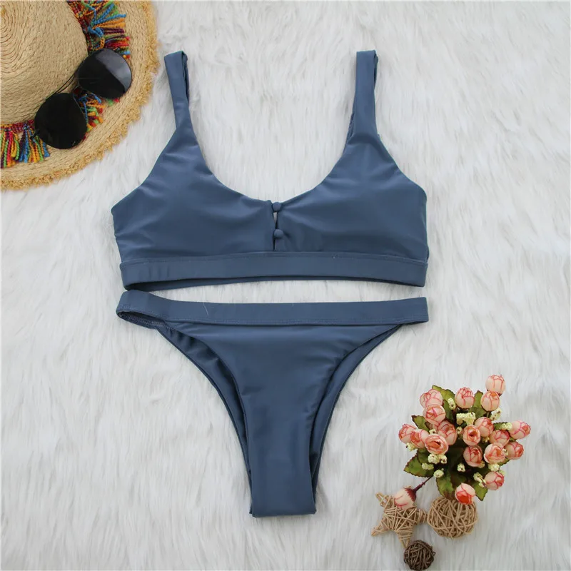 Брендовый купальник с высокой талией женский сексуальный комплект бикини