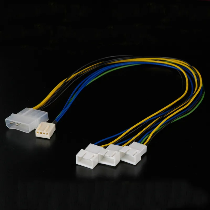 4Pin PWM вентиляторы кабель питания сплиттера PC DIY 4-контактный IDE Molex разветвитель