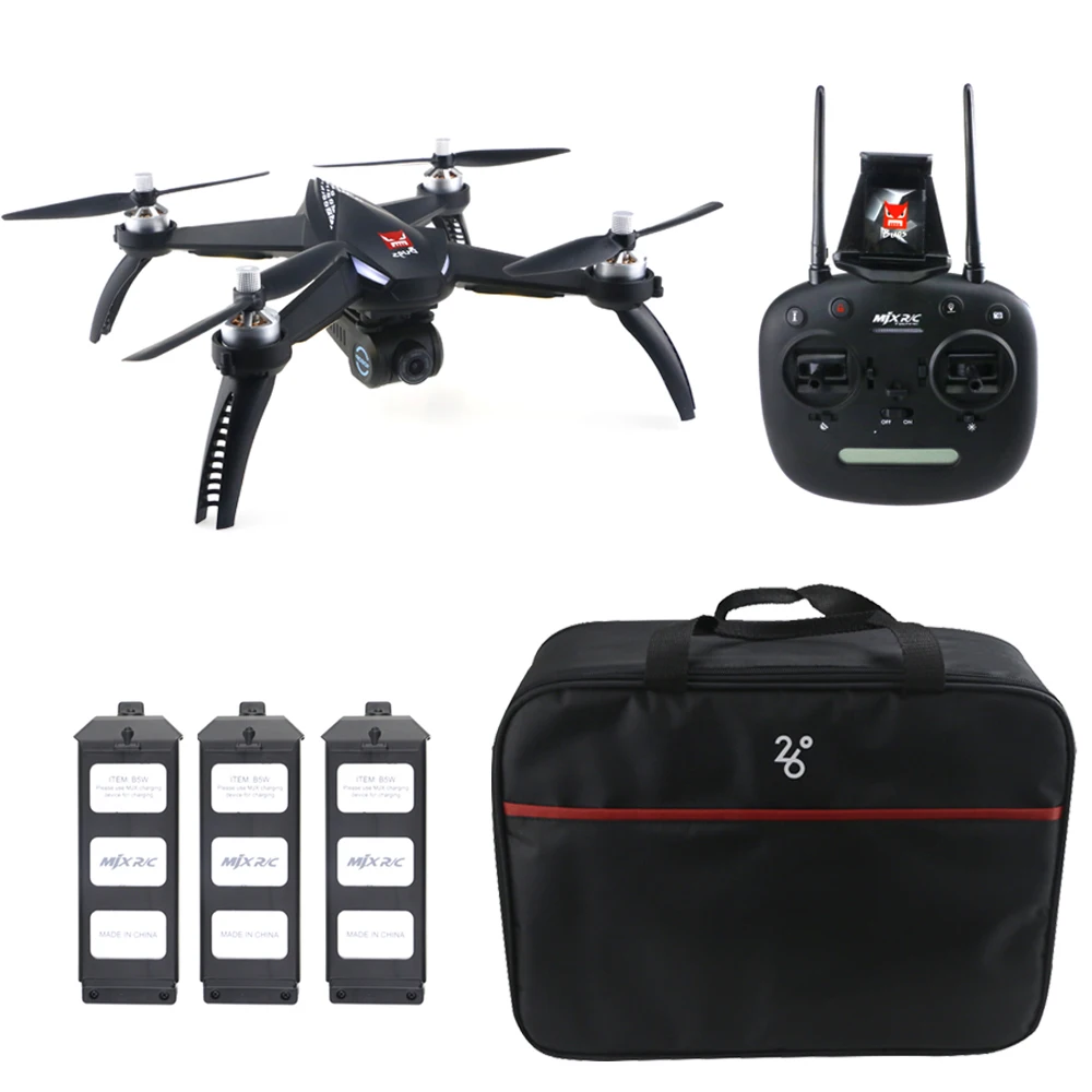 MJX B5W gps 1080P WiFi FPV RC Дрон RTF 3 батареи + сумка точка интересного следования Waypoint