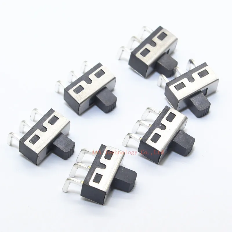 Переключатель SS12D10 SS12D11 10 шт. 3 контакта прямые ножки ручка 1P2T расстояние между 5 мм