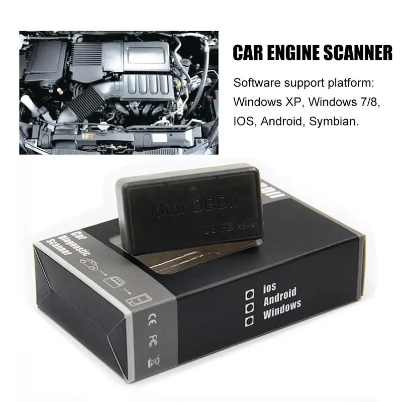Мини OBD2 Bluetooth 4 0 OBDII автомобильный диагностический сканер для нескольких брендов