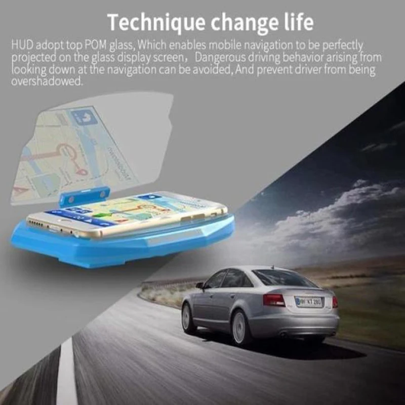 Автомобильный держатель с креплением на голову HUD лобовое стекло мобильный