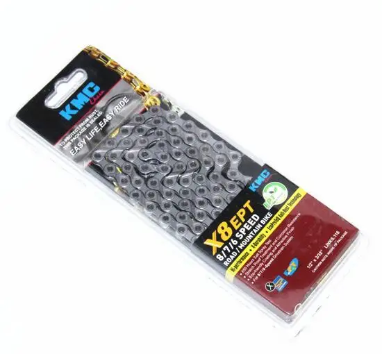 KMC Silver Prevent Rust Additional Double Lights Mtb Road Chain X8 /x9 /x10 /x11 /ept 116 Line 8 /9 /10 /11 Speed | Спорт и