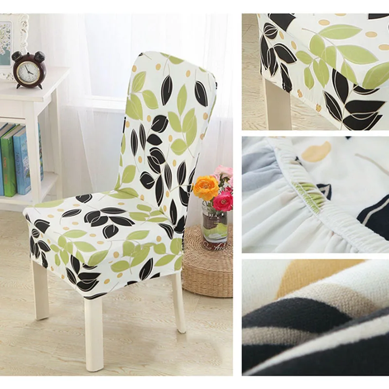 

Home Removable Elastic Chair Cover High Stretch Washable Short Dining Room Chair Cover Spandex Seat Cover Protector Slipcover 40