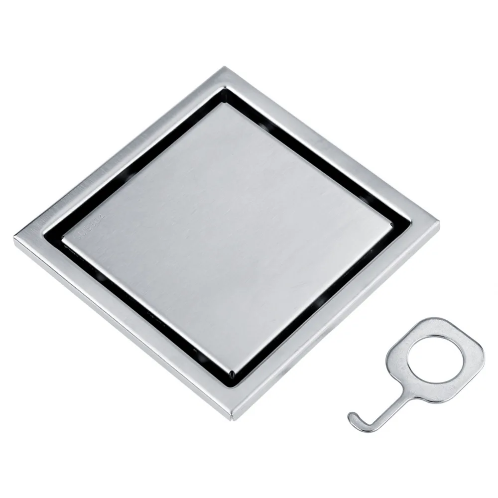 Слив для пола квадратной формы из нержавеющей стали с защитой от запаха слив