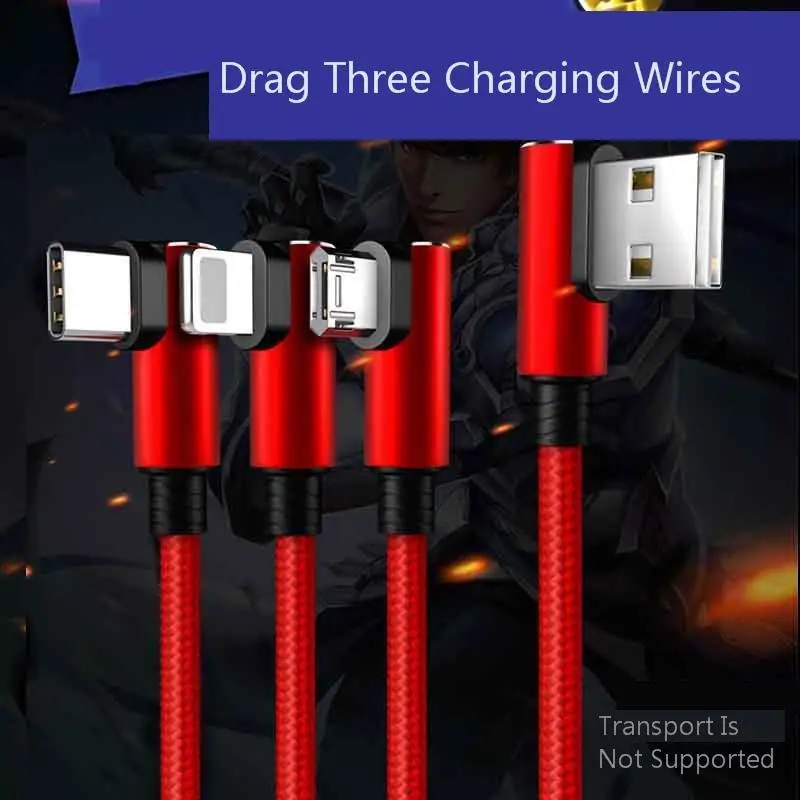 3 в 1 Usb кабель Micro USB Type C зарядного устройства для iPhone X XS 7 8 6s Plus Sony Samsung длинные