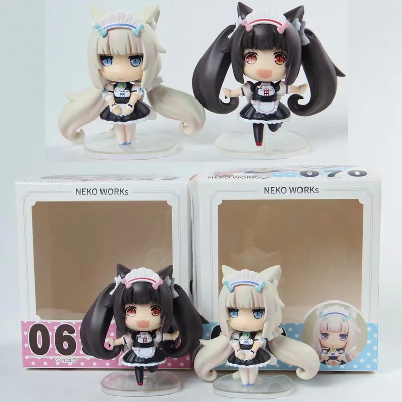 8 см милые аниме NEKOPARA шоколад ваниль Q глина ПВХ экшн Фигурки игрушки Аниме Статуя