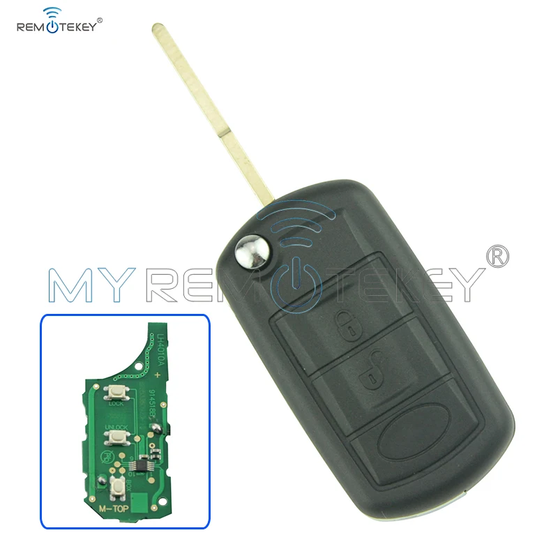 

Remtekey Flip remote car key 434 mhz for Landrover LR3 Range Rover HU101 3 button ID46 chip on circuit board 2006 2007 2008 2009