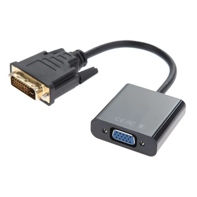 Кабель-адаптер Full HD 1080P DVI-D-VGA 24 + 1 25 Pin DVI Male to 15 VGA Female видеоконвертер для ПК |