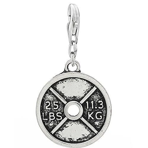 25 фунтов Вес пластина клип на для браслета Шарм Подвеска европейского шарма