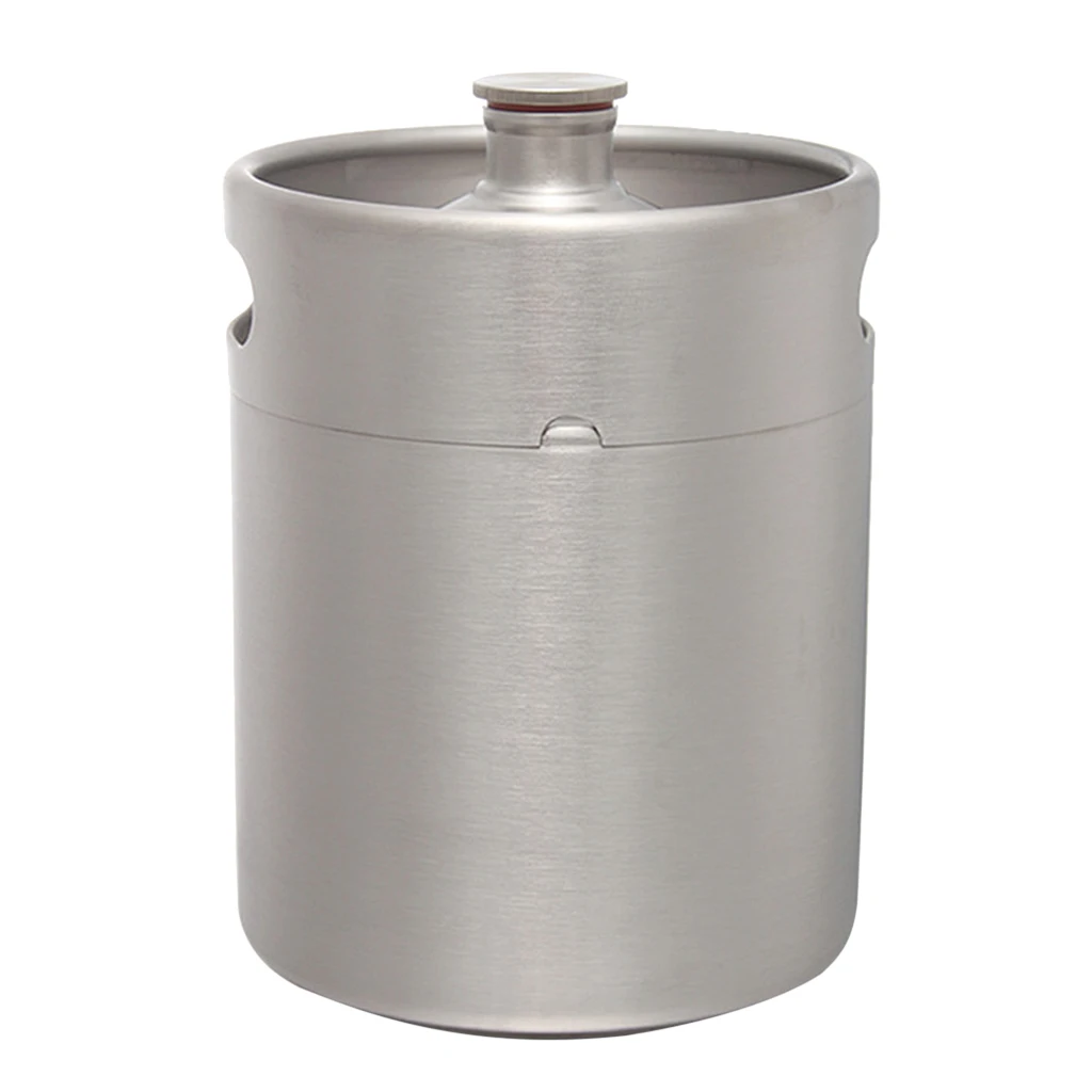 Мини баррель Keg Growler из нержавеющей стали вмещает пиво с двойными ручками 2L/3/6L/5L